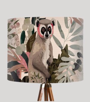 Bright Tropics Lemur Lampshade 12×8