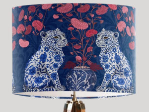 Chinoiserie Leopard Twins Blue