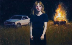 What Burns Behind Her