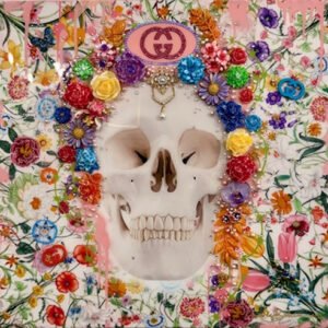 Floral Gucci Skull 24x24