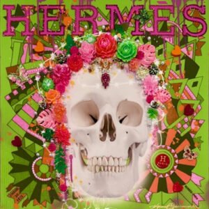 Neon Hermes Skull 24x24