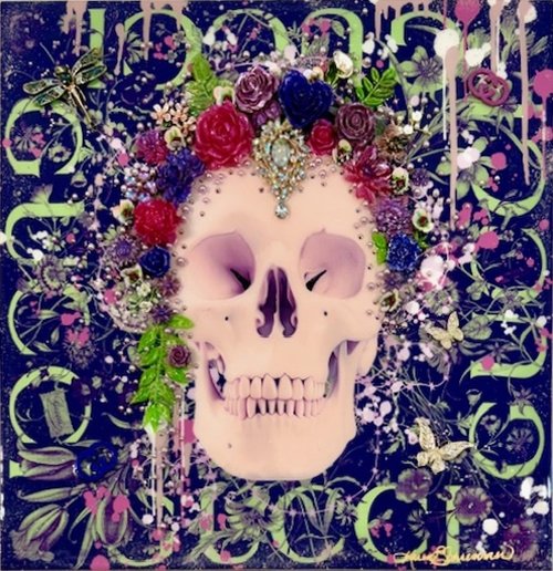 Royal Blue Gucci Skull 24x24