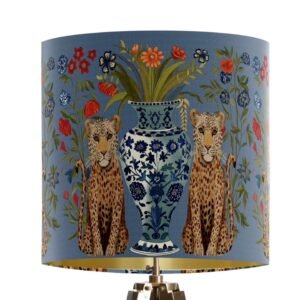 Chinoiserie Leopard Twins Blue