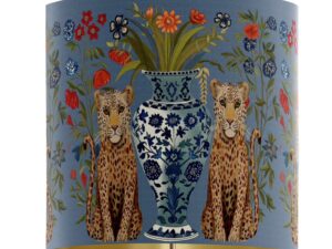 Chinoiserie Leopard Twins Blue