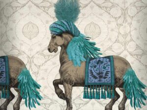 Lamp Shade Niraj Horse Blue