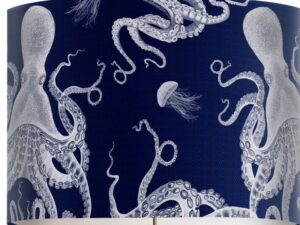 Lamp Shade Octopus 3 on Blue