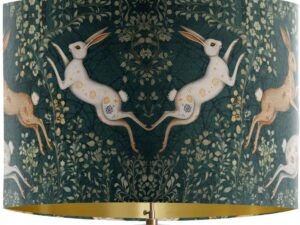 Lampshade Hare Dancers Green
