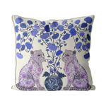 Chinoiserie Leopard Twins Cushion Pillow Choice of Luxury Velvet / Cotton / Outdoor - Image 3