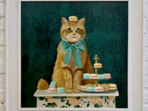 Cat with Macaroons