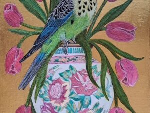 Parakeet and Tulips