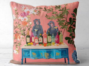 Monkey Bar Party Cushion Cover Choice of Cotton or Luxury Velvet
