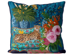 Lady of The Blue Room Cushion Cover Choice of Cotton or Luxury Velvet
