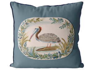 The Aviary Table Pelican Cushion Cover Choice of Cotton or Luxury Velvet