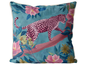 Blush Leopards Bloom Cushion Cover Choice of Cotton or Luxury Velvet