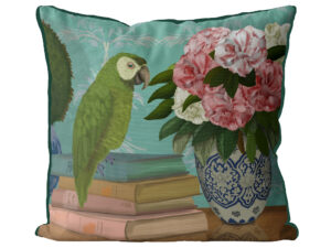 Parlour Parrot Bloom Cushion Cover Choice of Cotton or Luxury Velvet