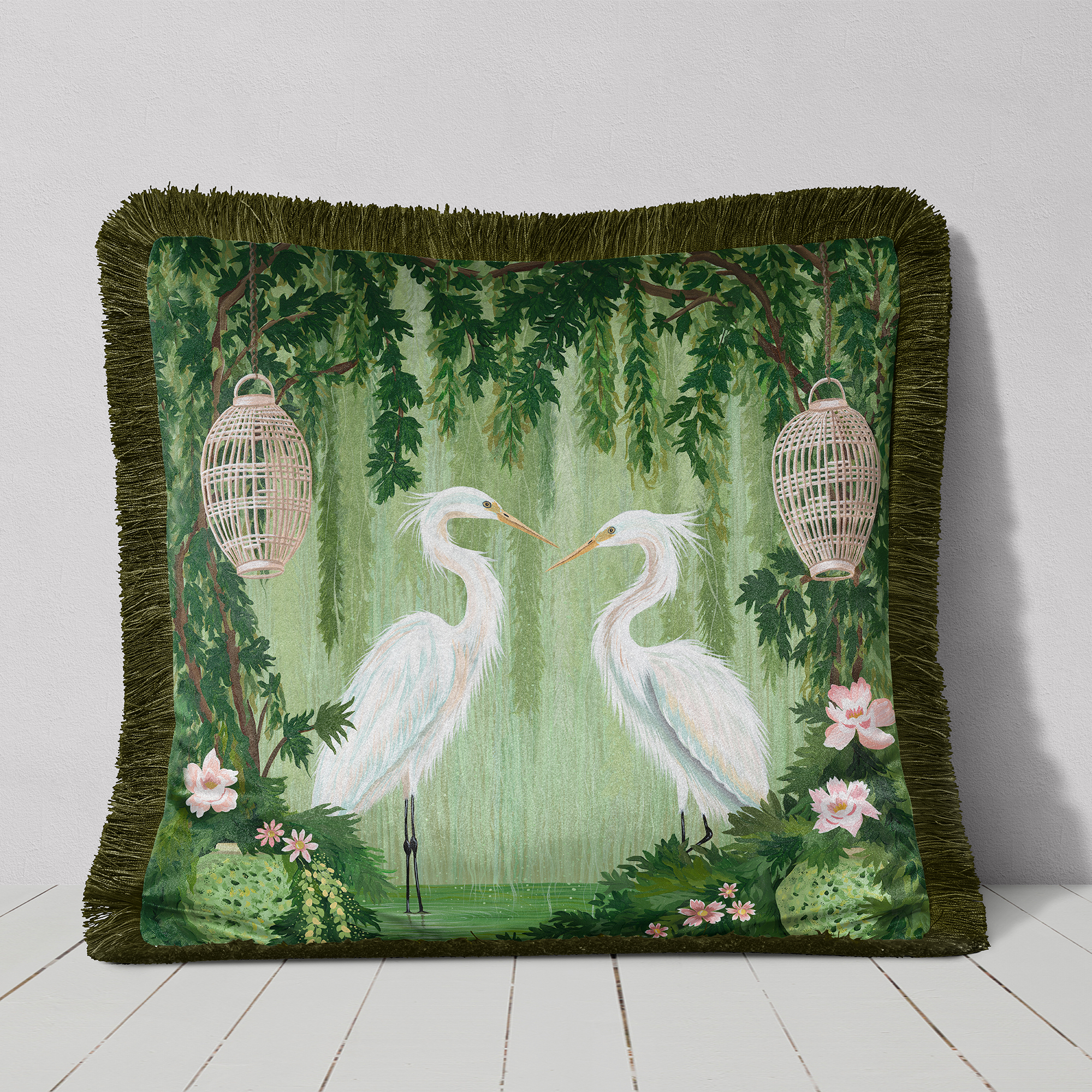 Ladies of The Bayou Cushion Cover Choice of Cotton or Luxury Velvet - Image 2