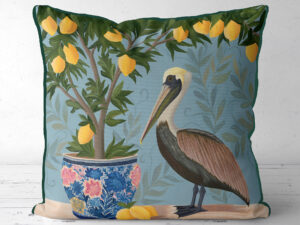 Lemon Thief Tree Cushion Cover Choice of Cotton or Luxury Velvet