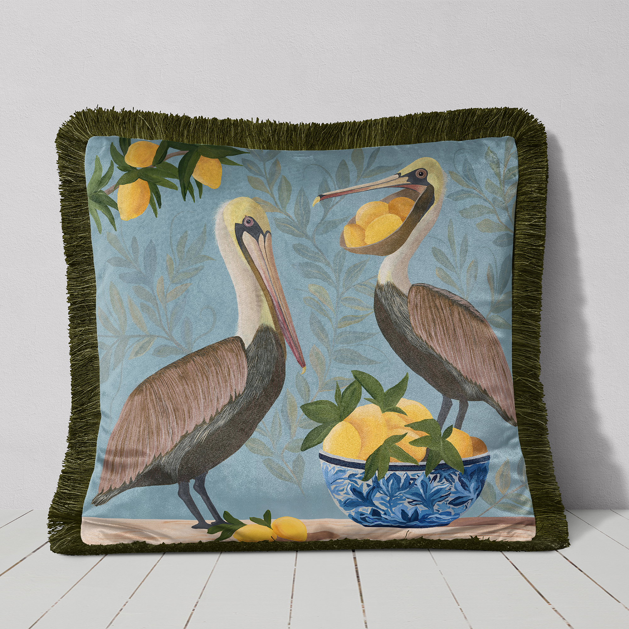 Lemon Thieves Cushion Cover Choice of Cotton or Luxury Velvet - Image 2