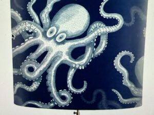 Octopus Random, White on Blue