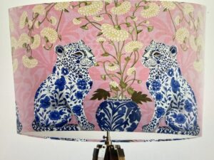 Chinoiserie Leopard Twins on Pink