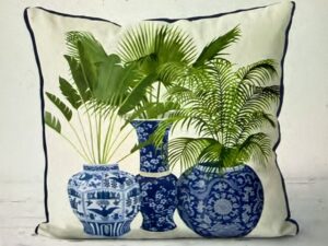 Chinoiserie Vase Trio 4, Cushion Cover