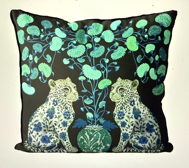 Chinoiserie Leopard Twins Cushion Pillow Cover - Image 3