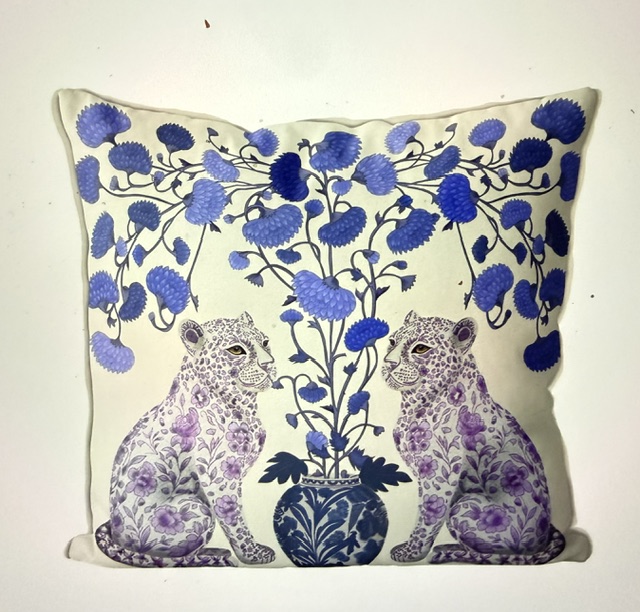 Chinoiserie Leopard Twins Cushion Pillow Cover - Image 5