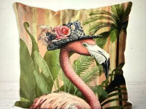 Ladies Day 1 Flamingo Cushion Throw Pillow Cover
