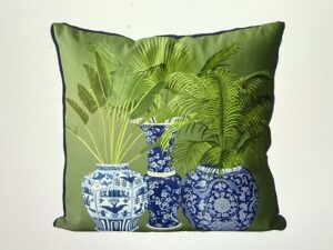 Chinoiserie Vase Trio 4, Cushion Cover