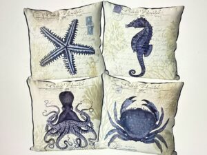 4 cushion collection - Seaside Postcard, Cushion Cover