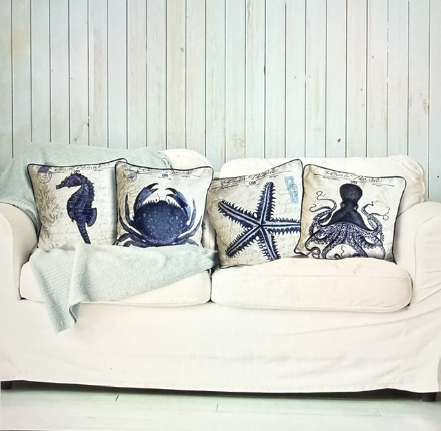 4 cushion collection - Seaside Postcard, Cushion Cover - Image 3